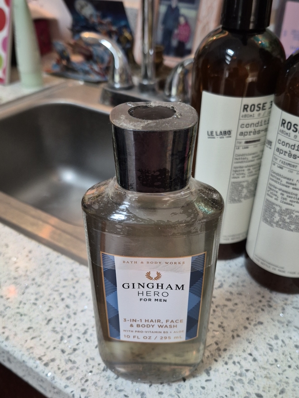 Bath & Body Works Gingham Hero for Men - Blue and White Label